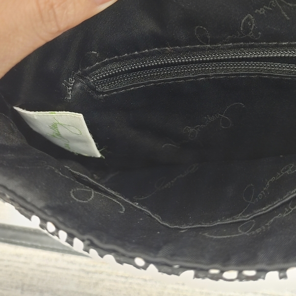 Vera Bradley Leather Black/White Crossbody - Picture 4 of 7